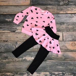 Pink and Black Heart Outfit